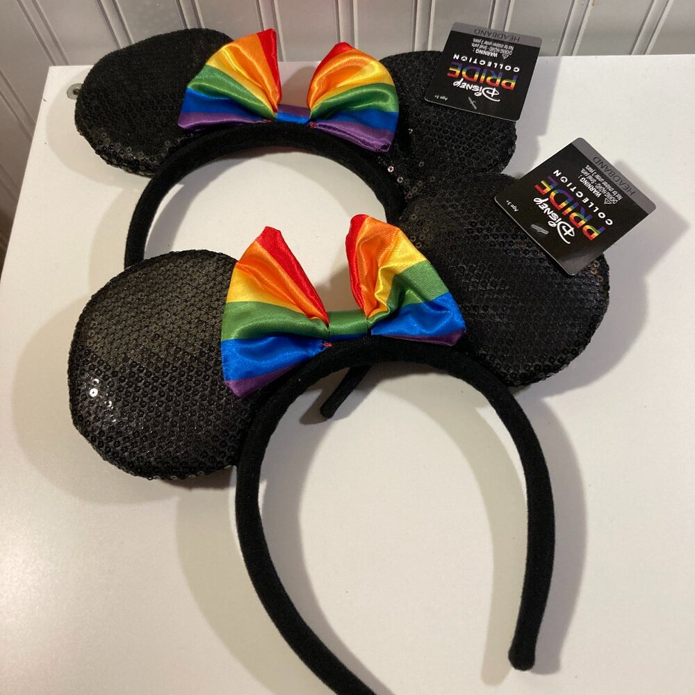 DISNEY PRIDE COLLECTION MINNIE HEADBAND: NEW WITH TAGS - Set of 2!